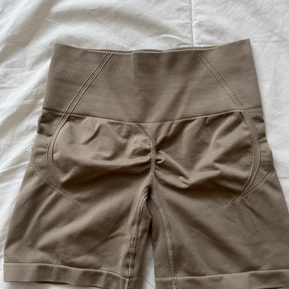Oner Active Tan High Waist Athletic Shorts